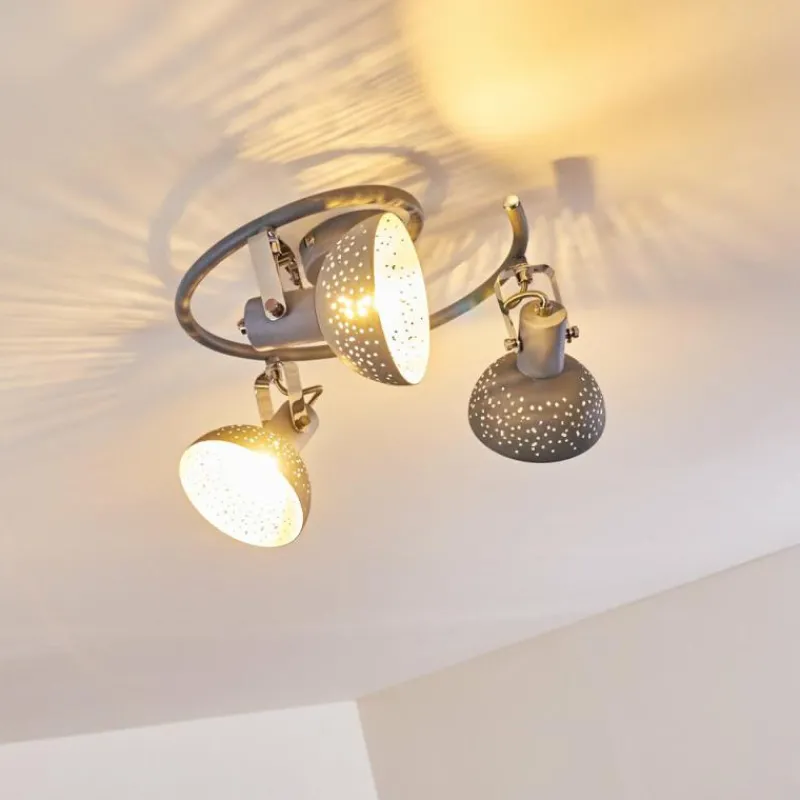 hofstein Plafonnier Ronia Gris, 3 lumières