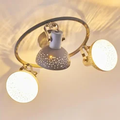 hofstein Plafonnier Ronia Gris, 3 lumières