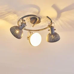 hofstein Plafonnier Ronia Gris, 3 lumières