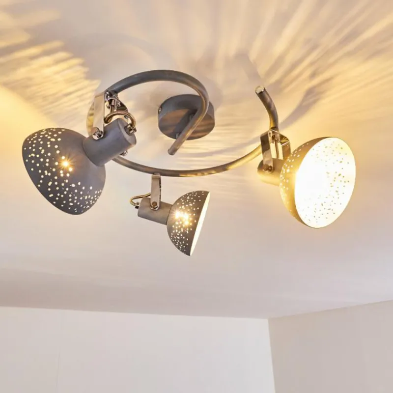 hofstein Plafonnier Ronia Gris, 3 lumières