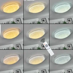 hofstein Plafonnier Rosenga LED Blanc, 1 lumière, Télécommandes