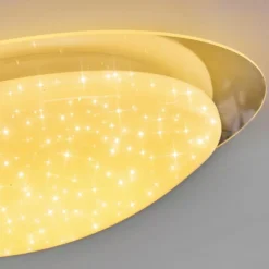 hofstein Plafonnier Rosenga LED Blanc, 1 lumière, Télécommandes