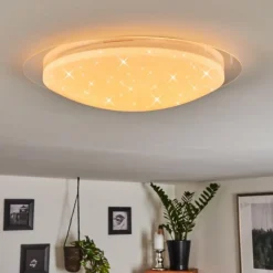 hofstein Plafonnier Rosenga LED Blanc, 1 lumière, Télécommandes