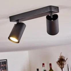 hofstein Plafonnier Rubeltein Noir, 2 lumières