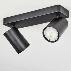 hofstein Plafonnier Rubeltein Noir, 2 lumières