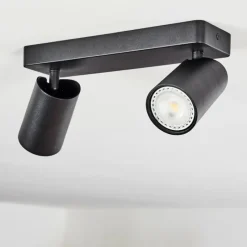 hofstein Plafonnier Rubeltein Noir, 2 lumières