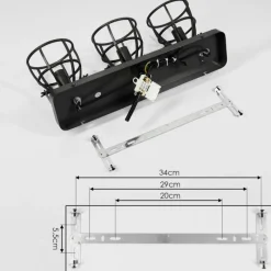 Lampes Industrielles-hofstein Plafonnier Russu Gris, 3 lumières