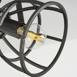 Lampes Industrielles-hofstein Plafonnier Russu Gris, 3 lumières