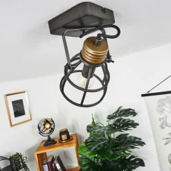 Lampes Industrielles-hofstein Plafonnier Russu Gris, 1 lumière