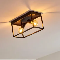 Lampes Vintages & Rétros-hofstein Plafonnier Ryssby Noir, 2 lumières