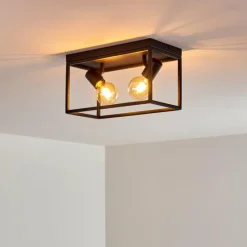 Lampes Vintages & Rétros-hofstein Plafonnier Ryssby Noir, 2 lumières