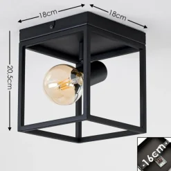 Lampes Vintages & Rétros-hofstein Plafonnier Ryssby Noir, 1 lumière