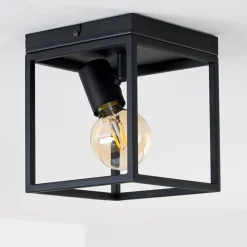 Lampes Vintages & Rétros-hofstein Plafonnier Ryssby Noir, 1 lumière