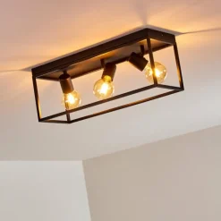 Lampes Vintages & Rétros-hofstein Plafonnier Ryssby Noir, 3 lumières