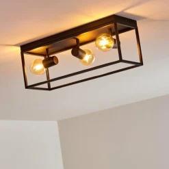 Lampes Vintages & Rétros-hofstein Plafonnier Ryssby Noir, 3 lumières