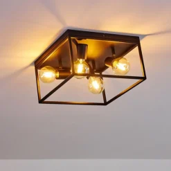 Lampes Vintages & Rétros-hofstein Plafonnier Ryssby Noir, 4 lumières