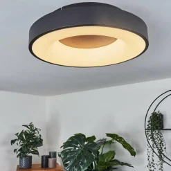 hofstein Plafonnier Sachseln LED Noir, 1 lumière