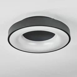 hofstein Plafonnier Sachseln LED Noir, 1 lumière