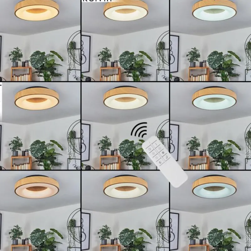 hofstein Plafonnier Sachseln LED Noir, 1 lumière