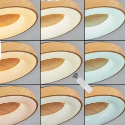 hofstein Plafonnier Sachseln LED Noir, 1 lumière