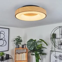 hofstein Plafonnier Sachseln LED Noir, 1 lumière