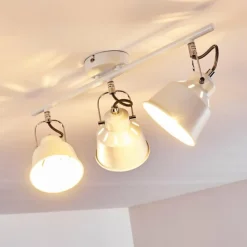 Lampes Industrielles-hofstein Plafonnier Safari Blanc, 3 lumières