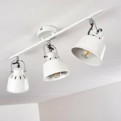 Lampes Industrielles-hofstein Plafonnier Safari Blanc, 3 lumières