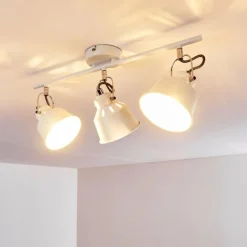 Lampes Industrielles-hofstein Plafonnier Safari Blanc, 3 lumières