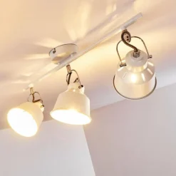 Lampes Industrielles-hofstein Plafonnier Safari Blanc, 3 lumières