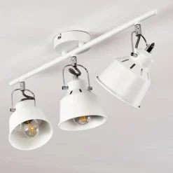 Lampes Industrielles-hofstein Plafonnier Safari Blanc, 3 lumières