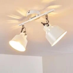 Lampes Industrielles-hofstein Plafonnier Safari Blanc, 2 lumières