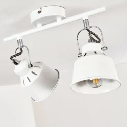 Lampes Industrielles-hofstein Plafonnier Safari Blanc, 2 lumières