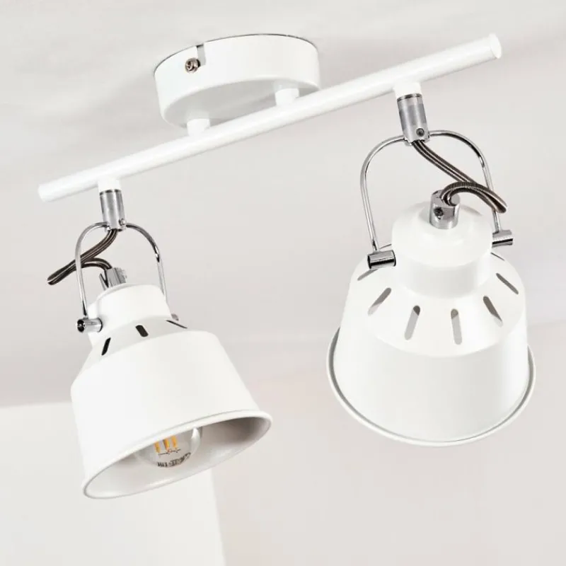 Lampes Industrielles-hofstein Plafonnier Safari Blanc, 2 lumières