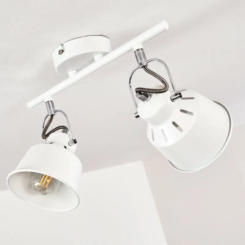 Lampes Industrielles-hofstein Plafonnier Safari Blanc, 2 lumières