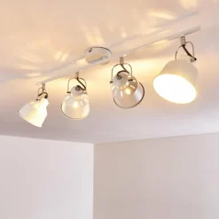 hofstein Plafonnier Safari Blanc, 4 lumières