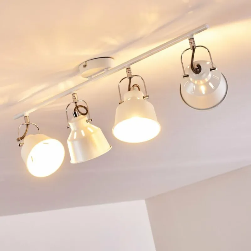 hofstein Plafonnier Safari Blanc, 4 lumières