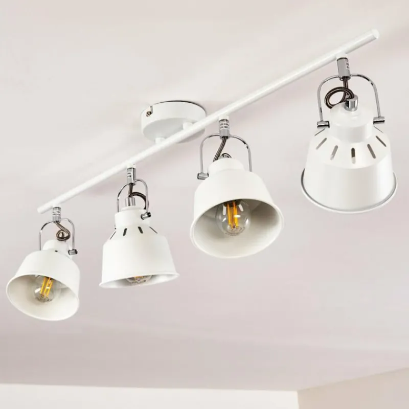 hofstein Plafonnier Safari Blanc, 4 lumières