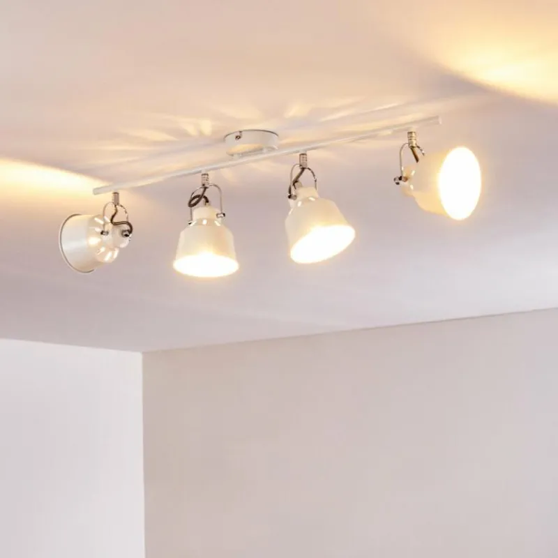 hofstein Plafonnier Safari Blanc, 4 lumières