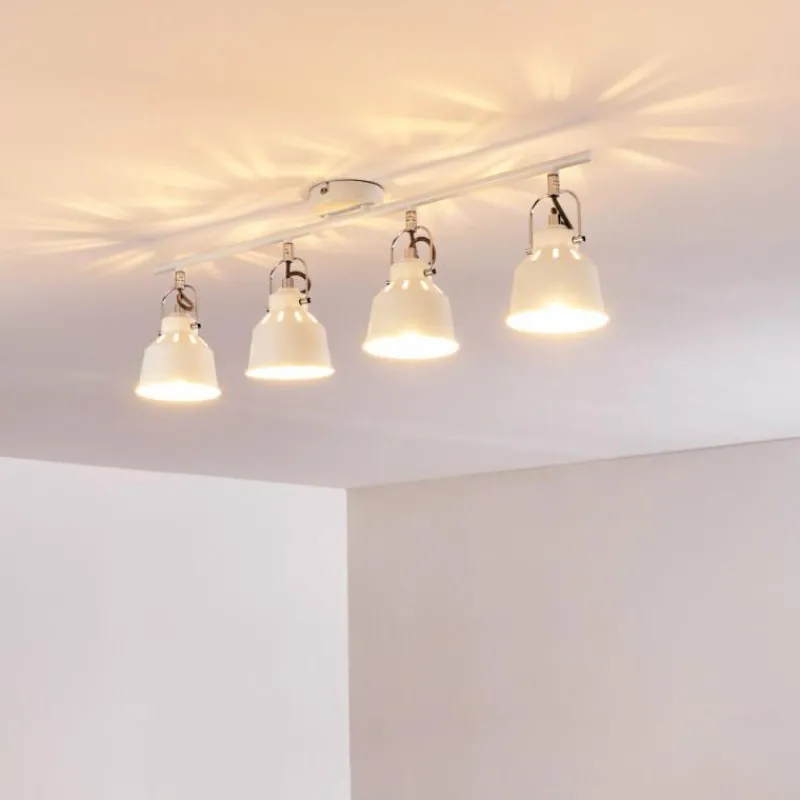 hofstein Plafonnier Safari Blanc, 4 lumières