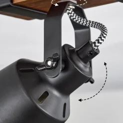 Luminaires Scandinaves-hofstein Plafonnier Safari Brun foncé, Noir, 1 lumière