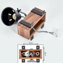 Luminaires Scandinaves-hofstein Plafonnier Safari Brun foncé, Noir, 1 lumière