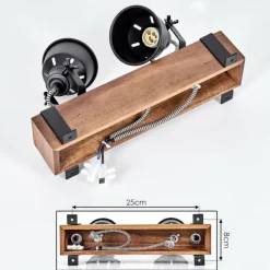 Luminaires Scandinaves-hofstein Plafonnier Safari Brun, Noir, 2 lumières