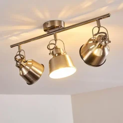 Lampes Industrielles-hofstein Plafonnier Safari Chrome brossé, 3 lumières