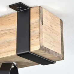 Luminaires Scandinaves-hofstein Plafonnier Safari Écru, Noir, 1 lumière