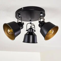 Lampes Dorées-hofstein Plafonnier Safari Noir, 3 lumières
