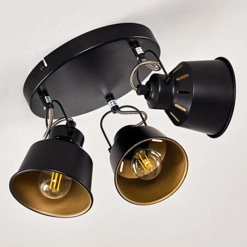 Lampes Dorées-hofstein Plafonnier Safari Noir, 3 lumières