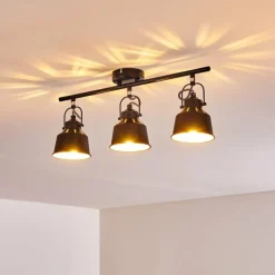 Lampes Dorées-hofstein Plafonnier Safari Noir doré, 3 lumières