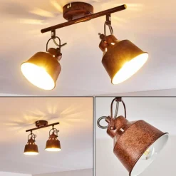 Lampes Industrielles-hofstein Plafonnier Safari Rouille, 2 lumières