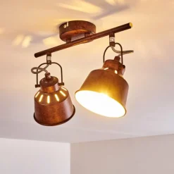 Lampes Industrielles-hofstein Plafonnier Safari Rouille, 2 lumières