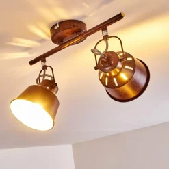 Lampes Industrielles-hofstein Plafonnier Safari Rouille, 2 lumières